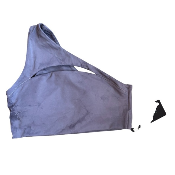 Alphalete Alphalux Asymmetrical Bra Tie Dye Purple Size M One Strap - Picture 3 of 10